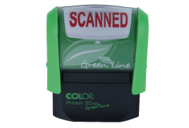 COLOP Green Line Word Stamp SCANNED Red (Impressions size: 38 x 14mm) P20GLSCA
