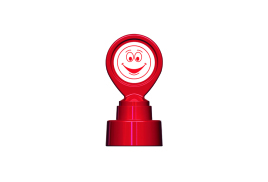 COLOP Motivational Stamp Happy Face Red (Impression size: 22 x 22mm) MOTIVSM