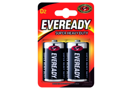 Eveready Super Heavy Duty D Batteries (Pack of 2) R20B2UP