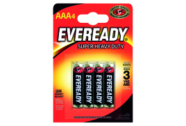 Eveready Super Heavy Duty AAA Batteries (Pack of 4) RO3B4UP