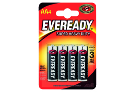 Eveready Super Heavy Duty AA Batteries (Pack of 4) R6B4UP