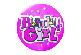 Birthday Girl Giant Badge (Pack of 6) 20880-BG-A