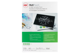 GBC Matt Laminating Pouch A3 150 Micron (Pack of 100) 41660E