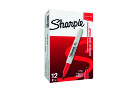Sharpie Permanent Marker Fine Red (Pack of 12) S0810940