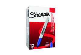 Sharpie Permanent Marker Fine Blue (Pack of 12) S0810950