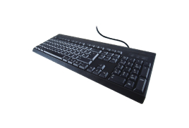 Computer Gear USB Standard Keyboard Black (Spill resistant design, water drains away) 24-0232