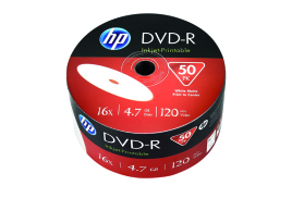 HP DVD+R Inkjet Print 16X 4.7GB Wrap (Pack of 50) 69304