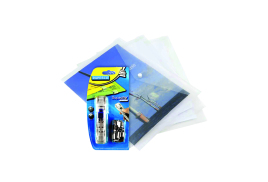 Rapesco Eco Popper Wallet A4 Clear FOC Supaclips (Pack of 5) HT810943