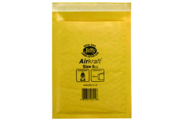 Jiffy AirKraft Bag Size 0 140x195mm Gold GO-0 (Pack of 10) MMUL04602