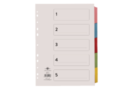 Concord Divider 5-Part A4 Multicoloured Tabs with Contents 71198/PJ11