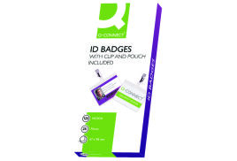 Q-Connect Hot Laminating ID Badge With Clip (Pack of 25) KF00302
