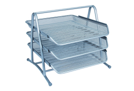 Q-Connect 3 Tier Letter Tray Silver KF00822