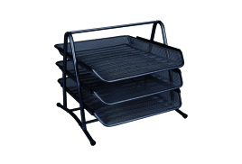 Q-Connect 3 Tier Letter Tray Black KF00823