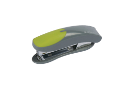 Q-Connect Mini Plastic Stapler Grey/Green (Capacity: 12 sheets of 80gsm paper) KF00991