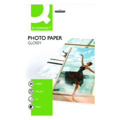 Q-Connect A4 Gloss Photo Paper 180gsm (Pack of 20) KF01103 Image