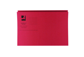 Q-Connect Square Cut Folder Mediumweight 250gsm Foolscap Red (Pack of 100) KF01186