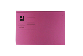 Q-Connect Square Cut Folder Mediumweight 250gsm Foolscap Pink (Pack of 100) KF01187