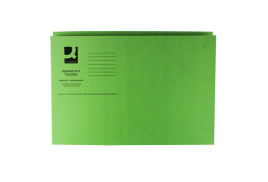 Q-Connect Square Cut Folder Mediumweight 250gsm Foolscap Green (Pack of 100) KF01189