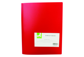 Q-Connect Polypropylene Display Book 40 Pocket Red KF01258