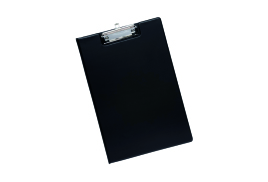 Q-Connect PVC Foldover Clipboard Foolscap Black KF01300
