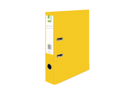 Q-Connect Lever Arch File Paperbacked Foolscap Yellow (Pack of 10) KF01471