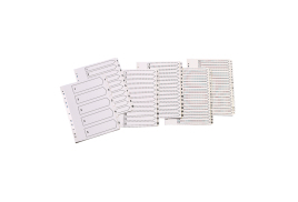 Q-Connect 1-5 Index Multi-Punched Reinforced Board Clear Tab A4 White KF01527