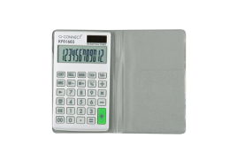 Q-Connect Silver Large 12-Digit Pocket Calculator KF01603