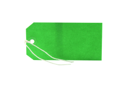 Strung Tag 120x60mm Green (Pack of 1000) KF01624