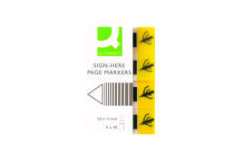 Q-Connect Quick Signature Markers 20 x 45mm Yellow (Pack of 160) KF01979