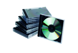 Q-Connect Black /Clear CD Jewel Case (Pack of 10) KF02209
