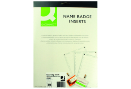 Q-Connect Name Badge Inserts 54x90mm 10 Per Sheet (Pack of 25) KF02289