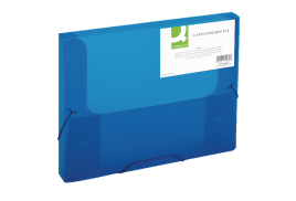 Q-Connect Elasticated Folder 25mm A4 Blue (Suitable for both A4 and Foolscap documents) KF02307