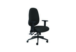 Cappela Rise High Back Posture Chair 652x545x820mm Black KF03496