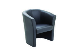 Avior Vinyl Tub Chair 735x615x770mm Black KF03527