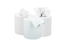 2Work 2-Ply Centrefeed Roll 150m White (Pack of 6) KF03804