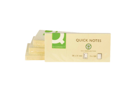 Q-Connect Recycled Quick Notes 38 x 51mm Yellow (Pack of 12) KF22367