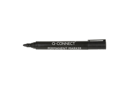 Q-Connect Permanent Marker Pen Bullet Tip Black (Pack of 10) KF26045
