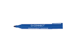 Q-Connect Permanent Marker Pen Bullet Tip Blue (Pack of 10) KF26046