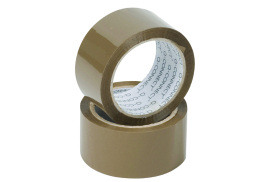 Q-Connect Polypropylene Packaging Tape 50mmx66m Brown (Pack of 6) KF27010