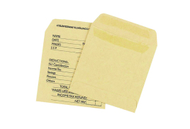 Q-Connect Envelope Wage 108x102mm Printed Self Seal 90gsm Manilla (Pack of 1000) KF3430