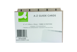Q-Connect Guide Card 152x102mm A-Z Buff (Pack of 25) KF35208