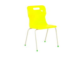 Titan 4 Leg Classroom Chair 438x398x670mm Yellow KF72183