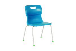 Titan 4 Leg Classroom Chair 497x477x790mm Blue KF72190