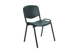 Jemini Multipurpose Stacking Chair Polypropylene 610x535x780mm Charcoal KF72369