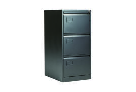 Jemini 3 Drawer Filing Cabinet 470x622x1016mm Black KF72586