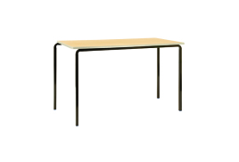 Jemini Polyurethane Edged Class Table 1200x600x710mm Beech/Black (Pack of 4) KF74565