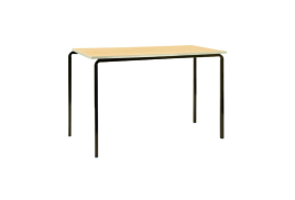 Jemini Polyurethane Edged Class Table 1100x550x590mm Beech/Silver (Pack of 4) KF74568