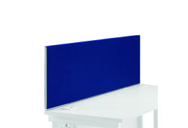 First Desk Mounted Screen 1400x25x400mm Special Blue KF74838