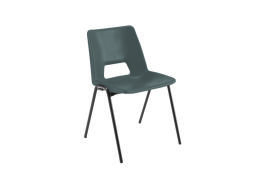 Jemini Stacking Chair 490x475x725mm Polypropylene Black KF74957