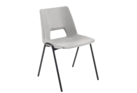 Jemini Stacking Chair 490x475x725mm Polypropylene Grey KF74960
